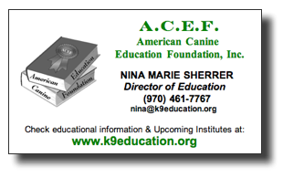 ACEF Nina Marie Sherrer - Director of Education, contact information